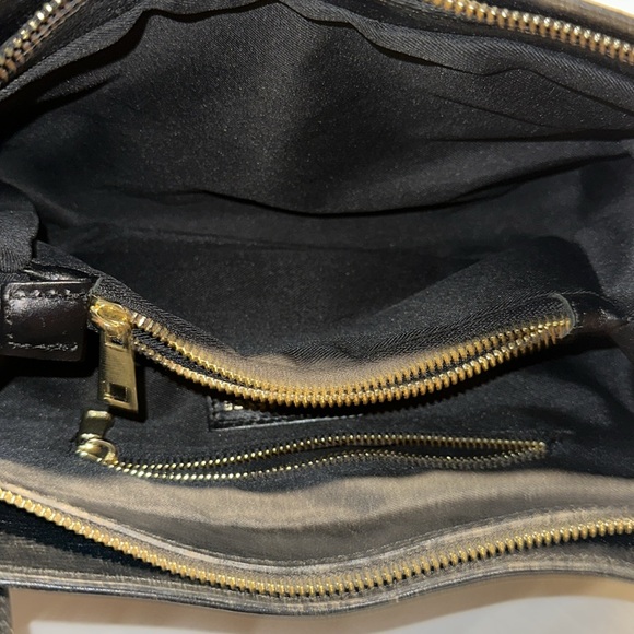 Divina Firenze Black Leather Satchel Bag EUC - Picture 12 of 17